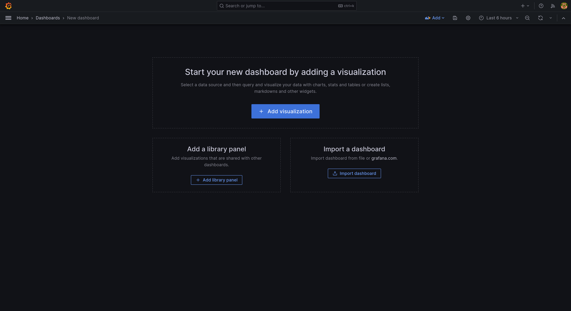 grafana add visualization