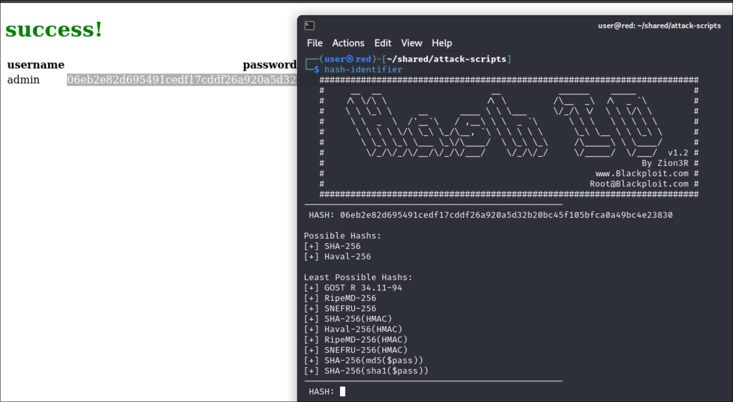 hash-identifier identifies hash type