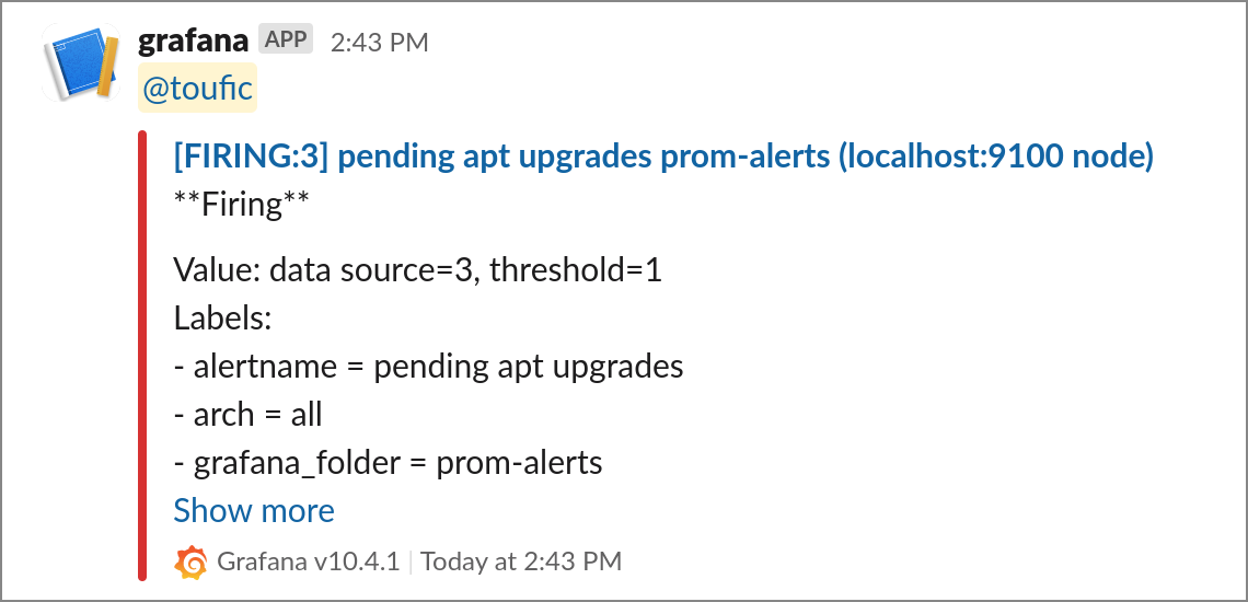 grafana slack alert