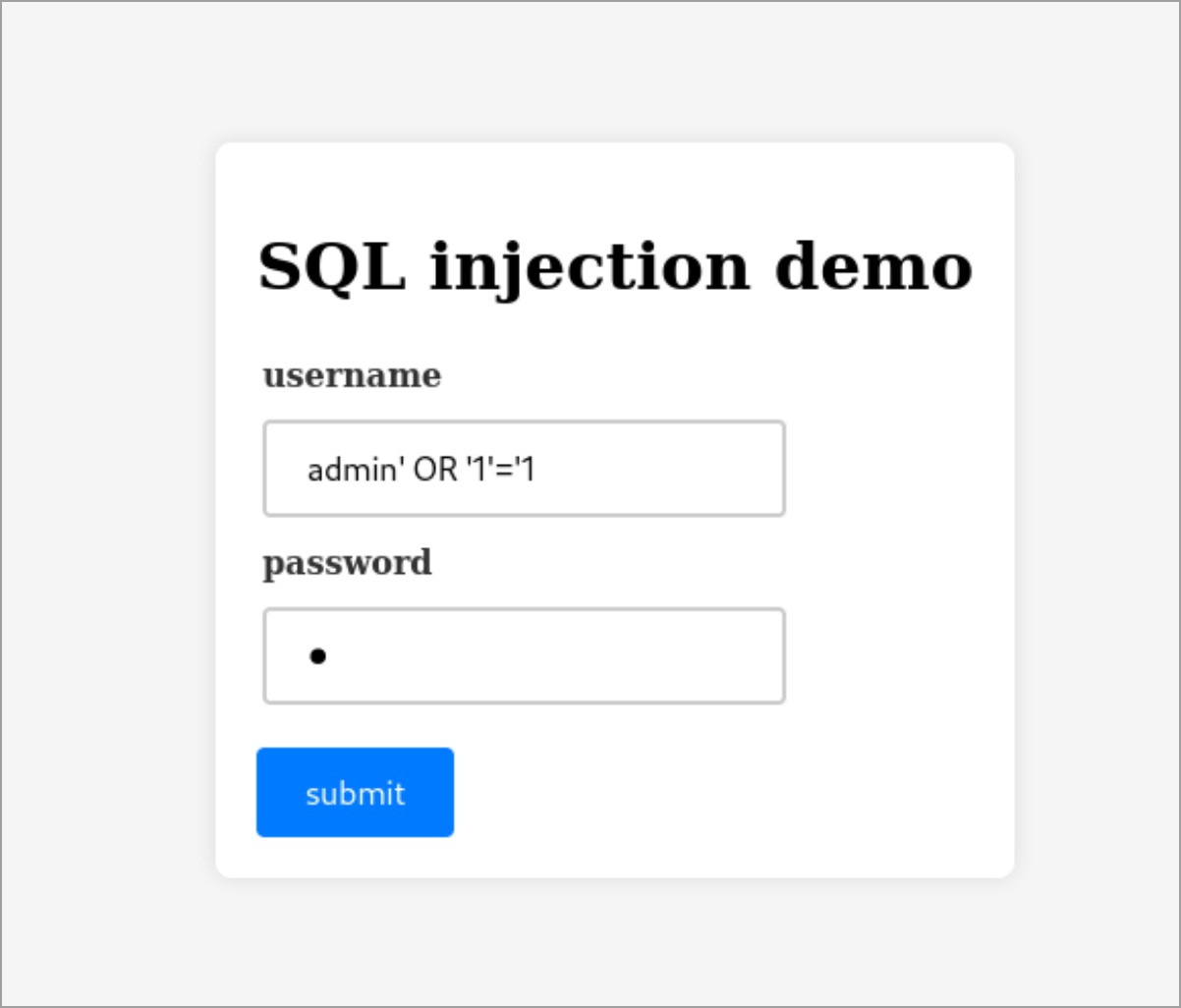 SQLi attempt